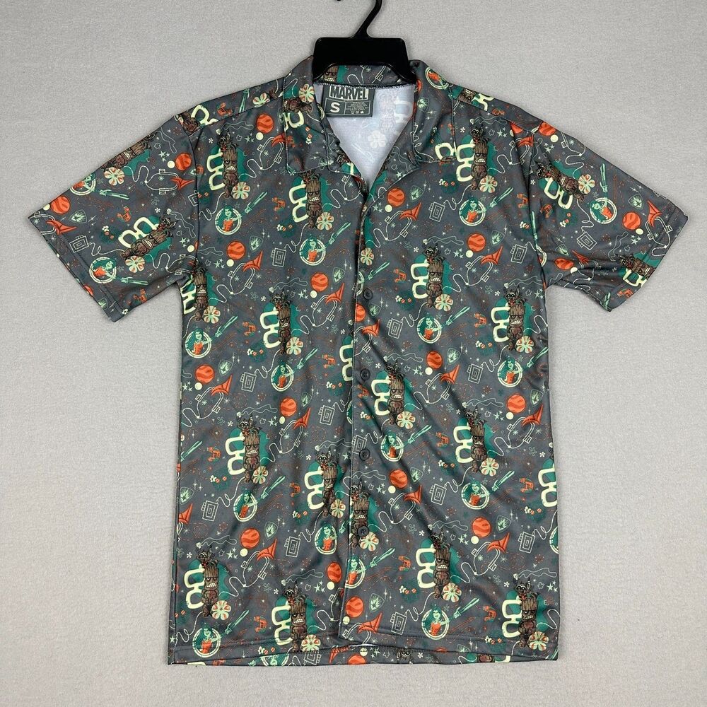 Marvel Guardians Of The Galaxy Mens Size Small Hawaiian Shirt Lootwear Lootcrate